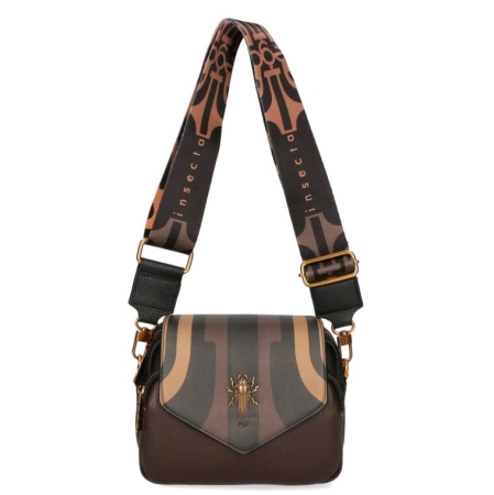 Чанта от естествена кожа с два сменяеми капака и скарабей- EGO 11388