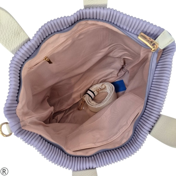 Голяма лилава чанта тип торба- Tiara Purple 10090