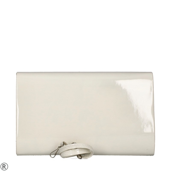 Елегантна чанта в цвят слонова кост с капак- Sindi  10245