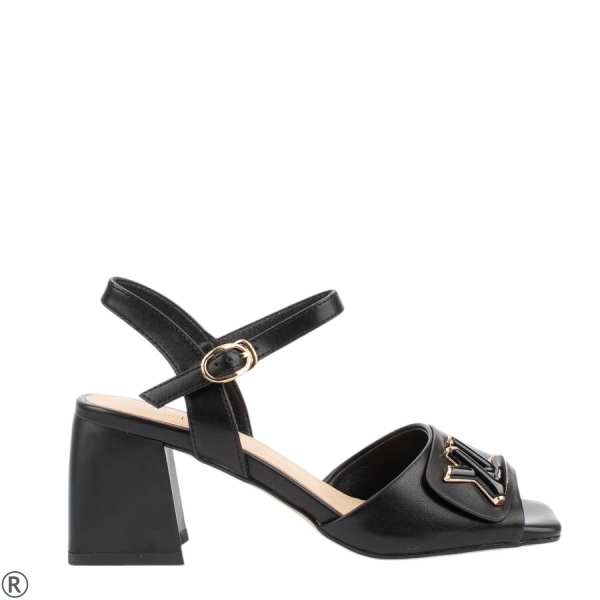 Черни сандали на среден ток- Eliza Bulgaria 10364