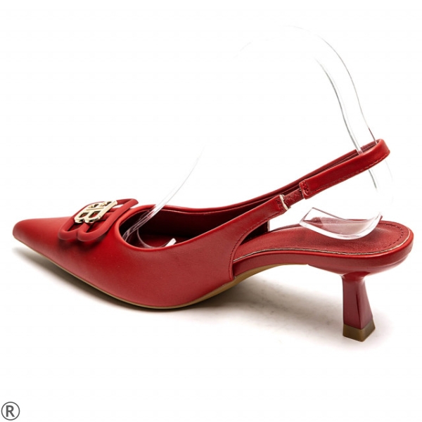 Червени елегантни обувки с отворена пета- Zara Red 10390