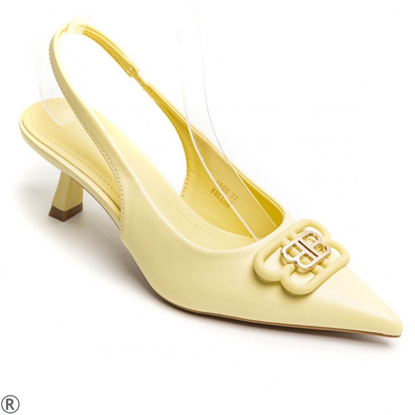 Жълти обувки с отворена пета- Zara Yellow 10391