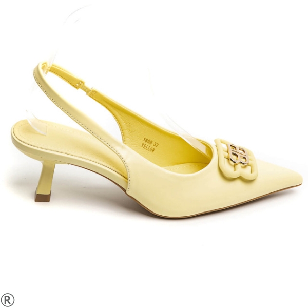 Жълти обувки с отворена пета- Zara Yellow 10391