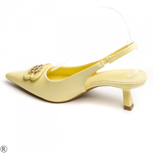 Жълти обувки с отворена пета- Zara Yellow 10391