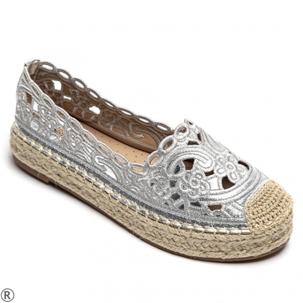 Сребристи еспадрили- Klaudia Silver 10392
