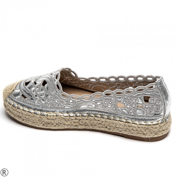 Сребристи еспадрили- Klaudia Silver 10392