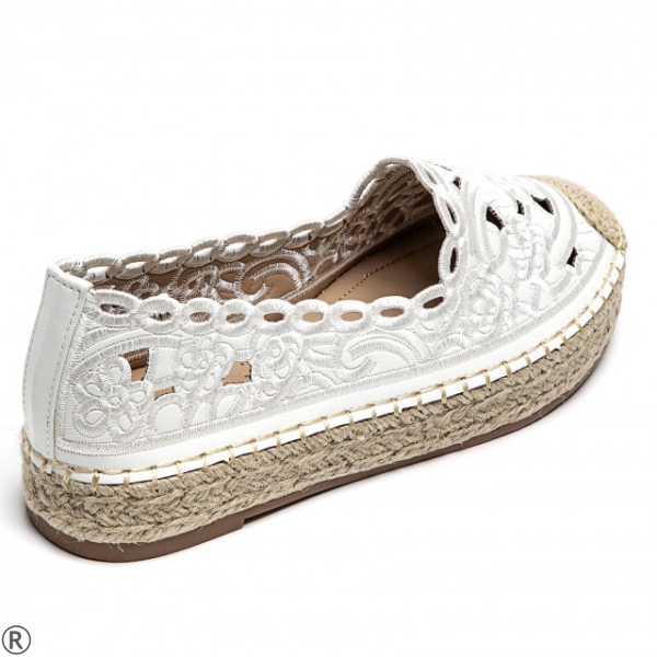 Бели еспадрили- Klaudia White 10393