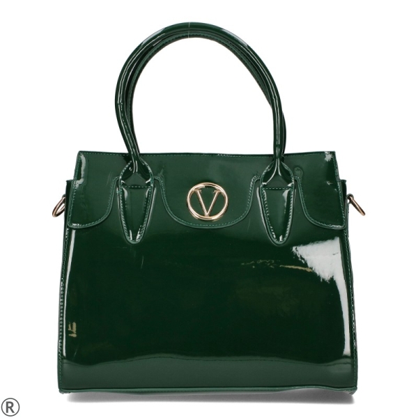 Стилна маслено зелена чанта- HERISSON 10418