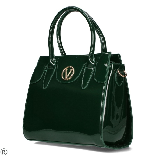 Стилна маслено зелена чанта- HERISSON 10418