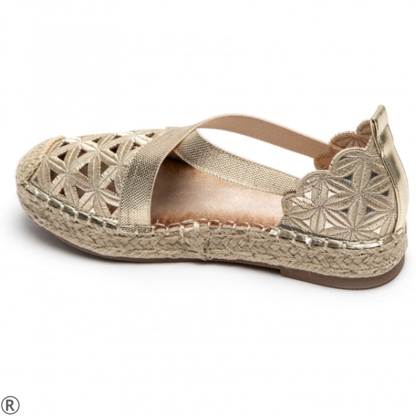 Дамски златисти еспадрили- Harli Gold 10436