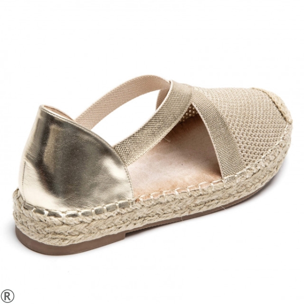 Равни златисти еспадрили- Greta Gold 10437