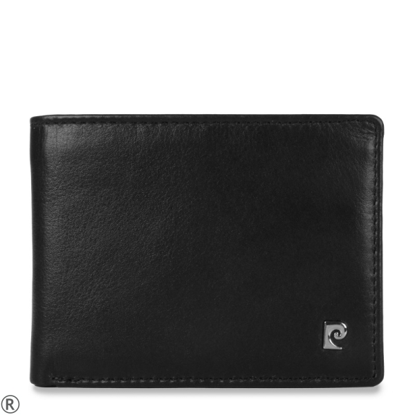 Черен мъжки портфейл от естествена кожа-  Pierre Cardin 10451