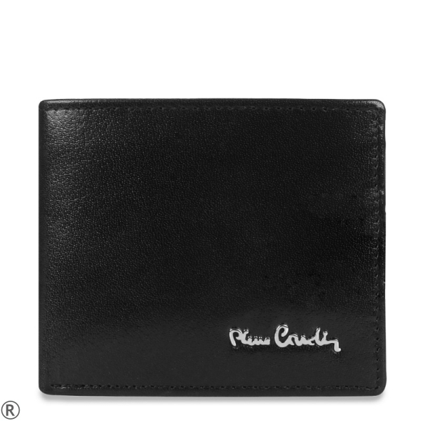 Мъжки черен кожен портфейл- Pierre Cardin 10453