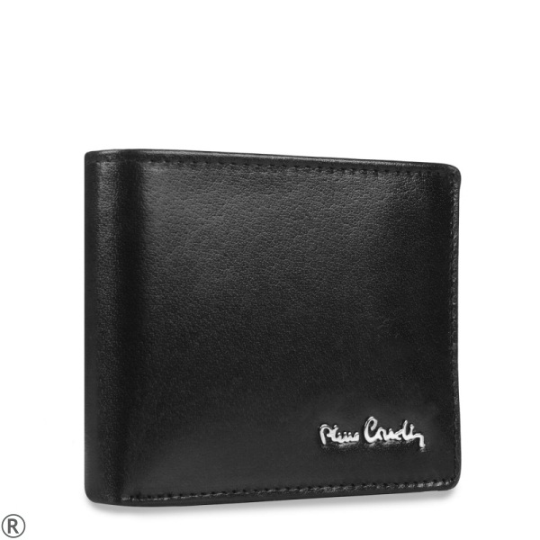 Мъжки черен кожен портфейл- Pierre Cardin 10453