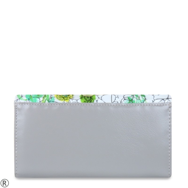 Портмоне с цветя от естествена кожа- PETERSON 10469