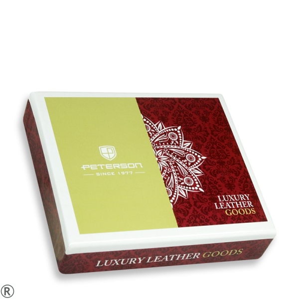 Портмоне с цветя от естествена кожа- PETERSON 10469