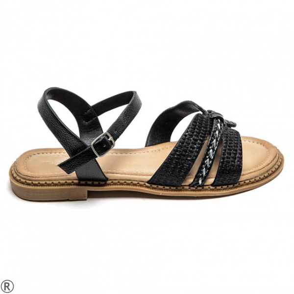 Черни равни сандали- Stella Black 10516