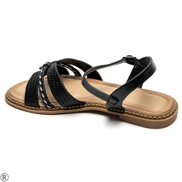 Черни равни сандали- Stella Black 10516