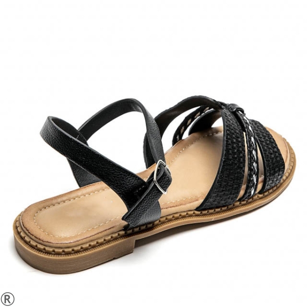 Черни равни сандали- Stella Black 10516