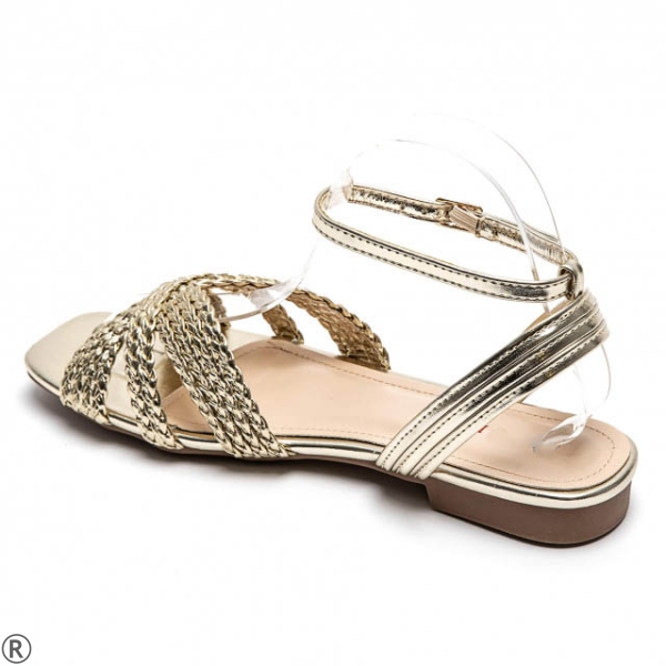 Златисти равни сандали- Tita Gold 10518