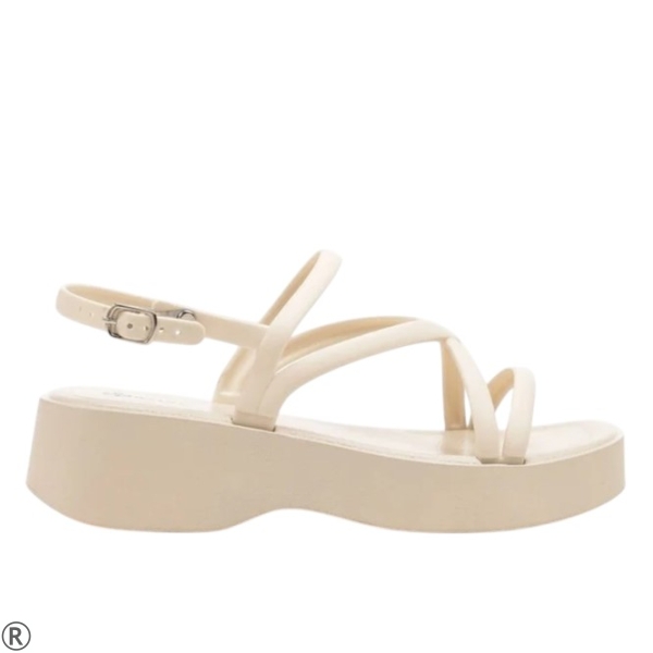 Бели сандали на платформа- Morgan White 10526