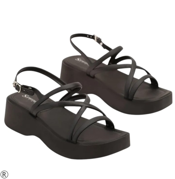 Черни сандали на платформа- Morgan Black 10527