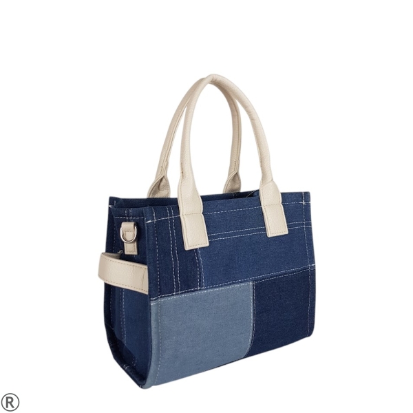 Тъмно синя дънкова чанта- Zara Blue 10560