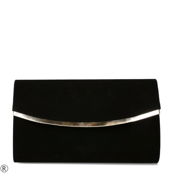 Черна велурена чанта клъч- Morgan Bleck 10565