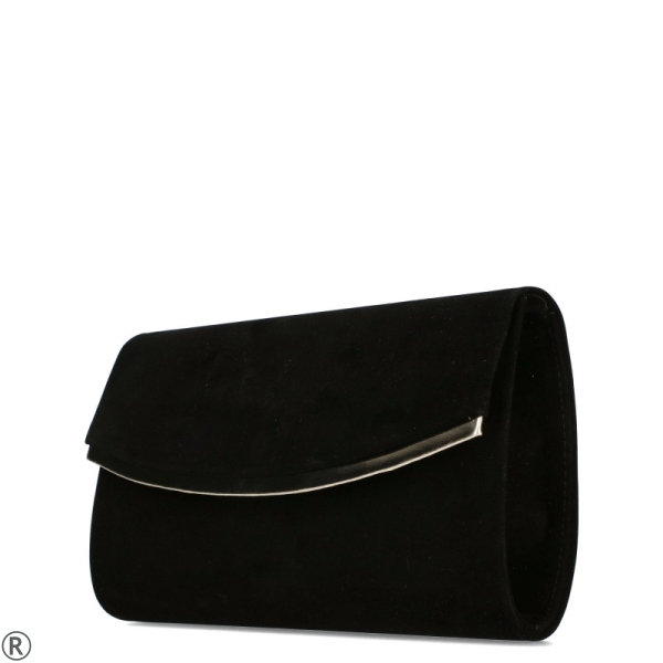 Черна велурена чанта клъч- Morgan Bleck 10565
