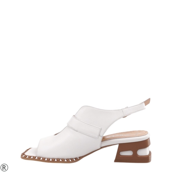 Бели дамски сандали от естествена кожа- Keila White 10576