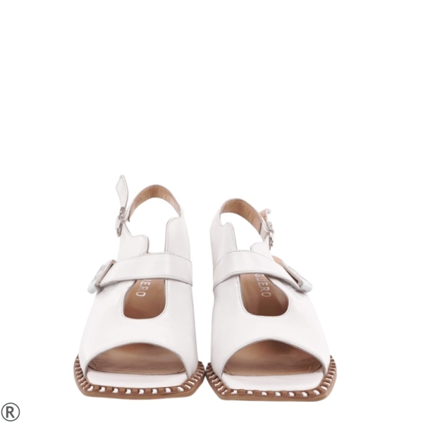 Бели дамски сандали от естествена кожа- Keila White 10576