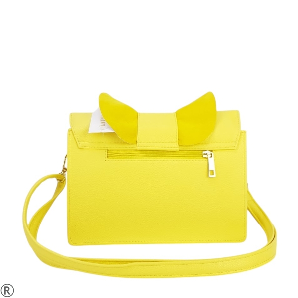 Жълта дамска чанта за през рамо- Laura Biaggi Yellow 10586