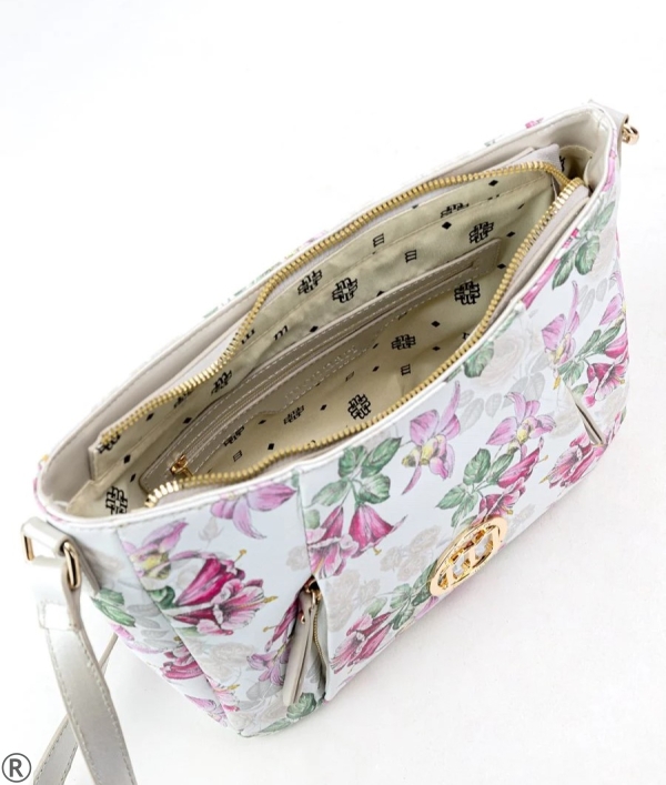 Дамска чанта за през рамо с цветя- Monnari Flowers 10604