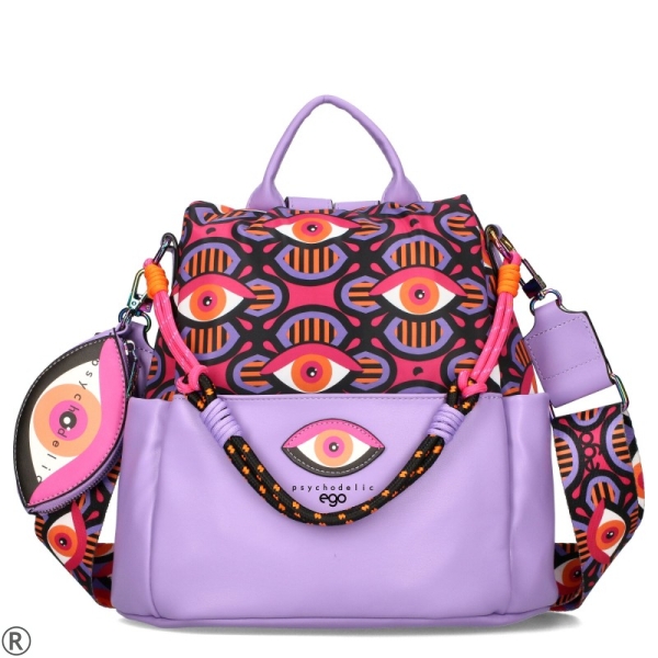 Лилава дамска чанта-раница- EGO Purple 10655
