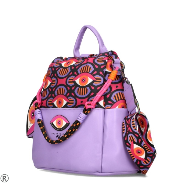 Лилава дамска чанта-раница- EGO Purple 10655