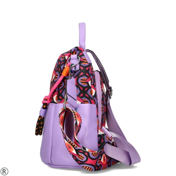 Лилава дамска чанта-раница- EGO Purple 10655