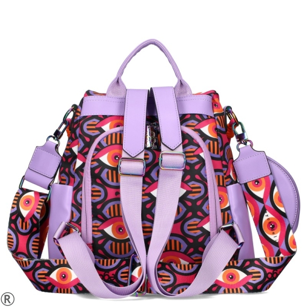 Лилава дамска чанта-раница- EGO Purple 10655