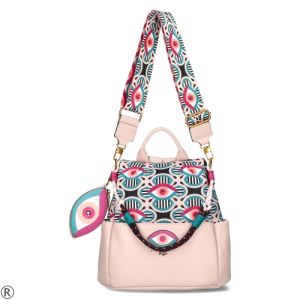 Розова дамска чанта-раница- EGO Pink 10656