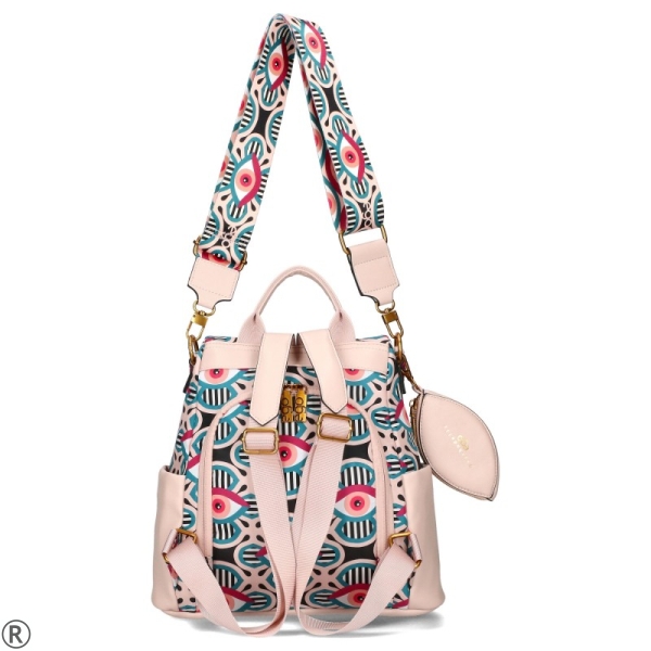 Розова дамска чанта-раница- EGO Pink 10656