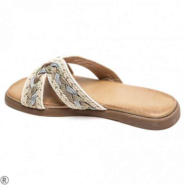 Дамски чехли плетиво - Steisi Silver 10672