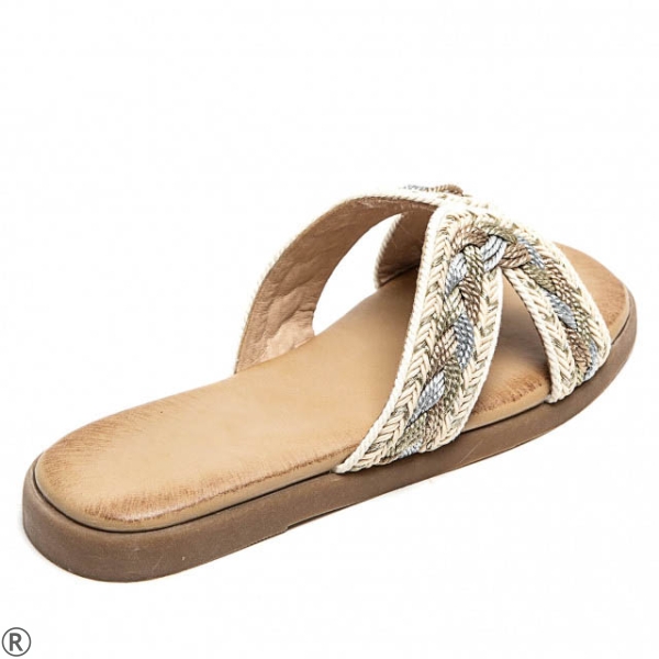 Дамски чехли плетиво - Steisi Silver 10672