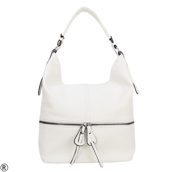 Бели дамски мокасини- Kloe White 10259