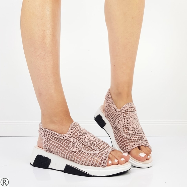 Розови равни сандали- Elza Pink 10684