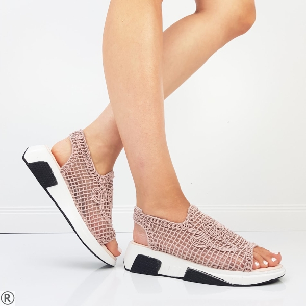 Розови равни сандали- Elza Pink 10684