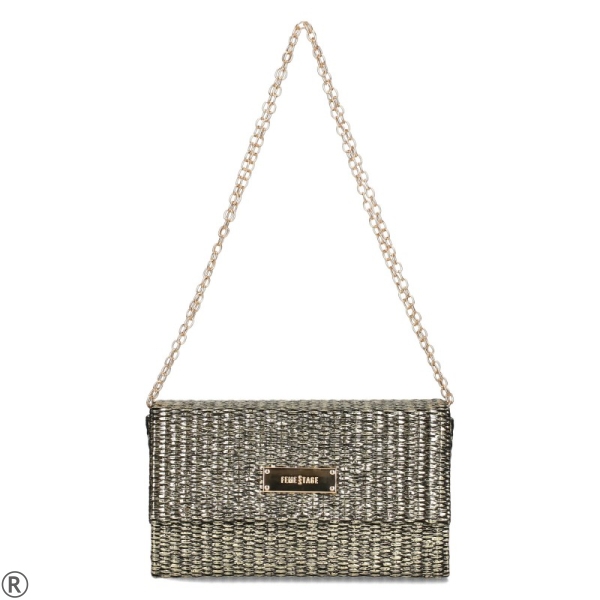 Златиста вечерна чанта- FEMESTAGE 11018