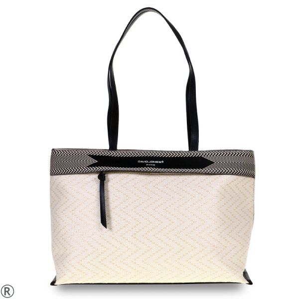 Бежова чанта с дълги дръжки- DAVID JONES  11026