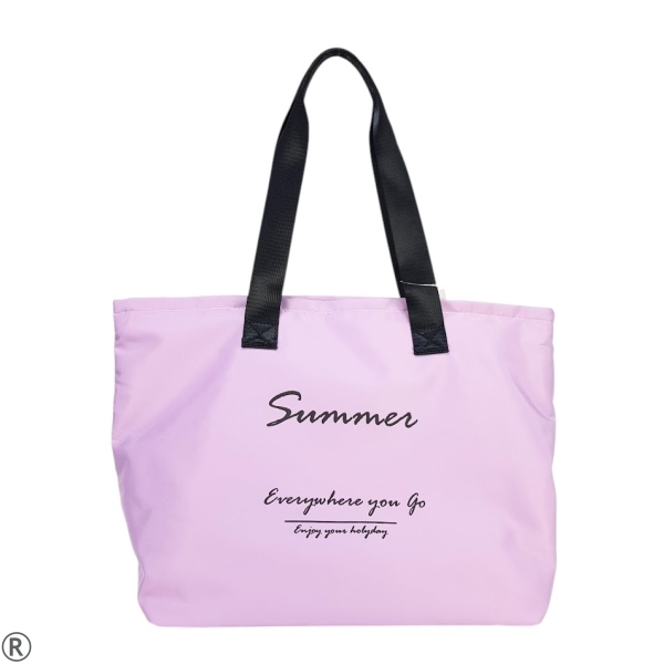 Голяма лилава чанта за плаж- Hera Purple 11035