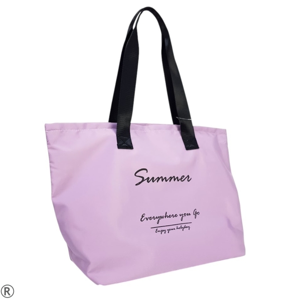 Голяма лилава чанта за плаж- Hera Purple 11035