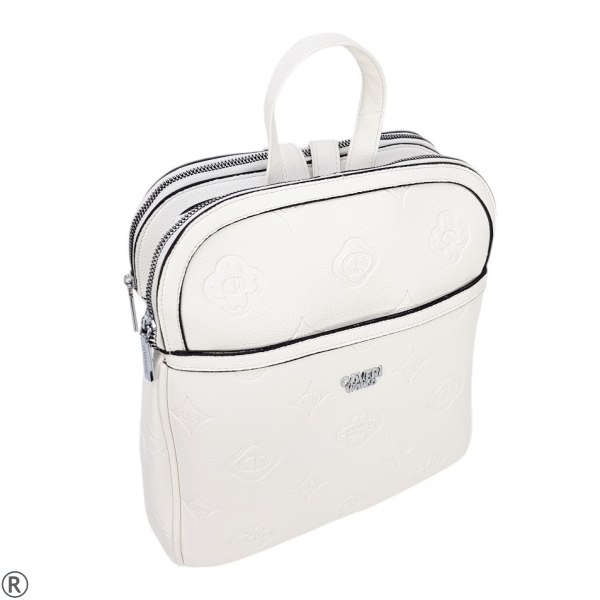 Бяла дамска раница с две отделения- Coveri World 11044