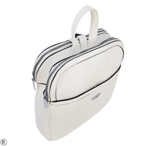 Бяла дамска раница с две отделения- Coveri World 11044